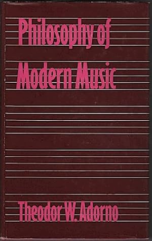 Seller image for Philosophy of modern music. translated by Mitchell, Anne for sale by Schrmann und Kiewning GbR