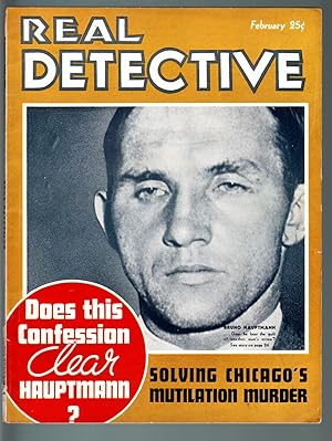 REAL DETECTIVE-1936 FEB-PULP TRUE CRIME-BOOZE BUCCANEERS v COAST GUARD VG/FN