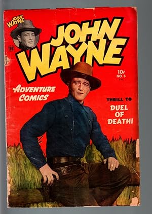 JOHN WAYNE ADVENTURE COMICS #8-FRANK FRAZETTA-AL WILLIAMSON-PHOTO COVER-195 G/VG