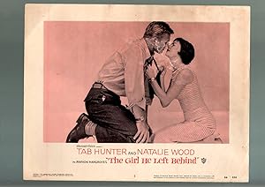 GIRL HE LEFT BEHIND-1956-TAB HUNTER-NATALIE WOOD-COMEDY-DRAMA-LOBBY CARD G/VG