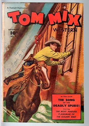 TOM MIX COMICS #9-1948-B WESTERN MOVIE-SEDUCTION OF THE INNOCENT-FAWCETT-RA VG-