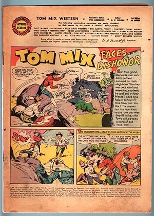 TOM MIX WESTERN COMICS #27-1950 MAR-FAWCETT WESTERN COMIC WITHOUT COVERS! FR