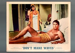 DON'T MAKE WAVES-TONY CURTIS-CLAUDIA CARDINALE-LOBBY CARD-1967 VG/FN