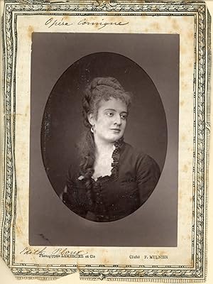 Lemercier et Cie, Paris, Opéra Comique. Soprano Edith Ploux