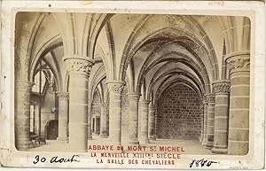 France, Abbaye du Mont Saint Michel. La Merveille. La Salle des Chevaliers