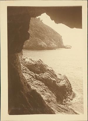 France, Presqu'île de Giens (Hyères, Var), Grotte à la Calanque Jolie