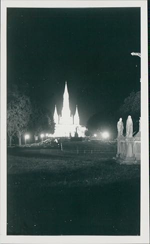 France, Lourdes, Illuminations du soir