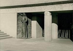 France, Vosges, Hartmannswillerkopf, Vieil Armand, la crypte, sculptures de Bourdelle