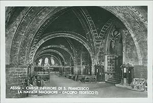 Italia, Assisi, Chiesa inferiore di S. Francesco. La Navata Maggiore