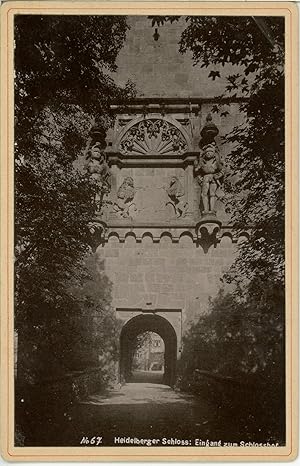 Deutschland, Heidelberg Schloss: Eingang zum Schlosshof