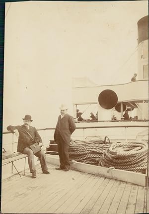 Sur le bateau "Mabel Grace" entre Boulogne sur Mer et Folkestone, cca. 1900