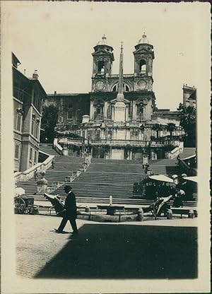 Italia, Roma. La Trinita dei Monti, 1908