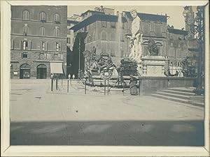 Italia, Firenze, Fontana del Nettuno, cca. 1905