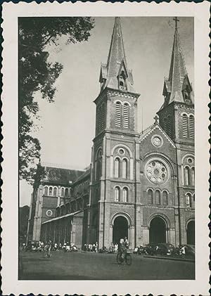 Indochine, Saigon. La Cathédrale, 1949