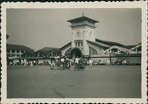 Indochine, Saigon. Le Marché, 1950