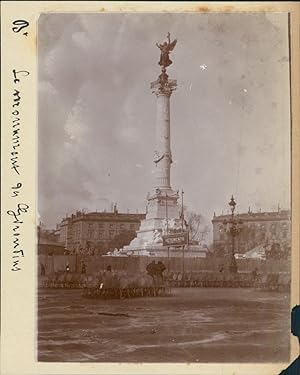 Bordeaux, Monument aux Girondins, ca. 1900