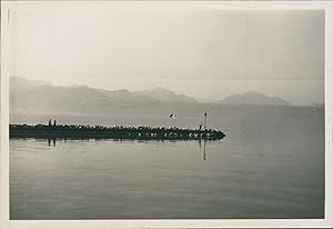 Suisse, Lausanne, vue sur la jetée