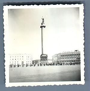 Russie, Saint-Pétersbourg, Palais d'hiver et la colonne Alexandre