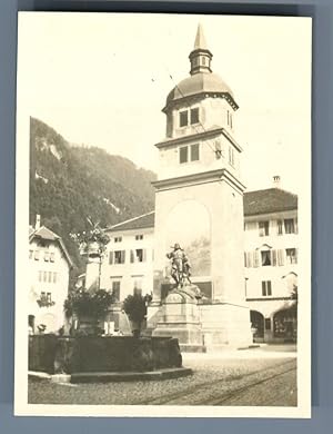 Suisse, Fluelen, Statue de Guillaume Tell
