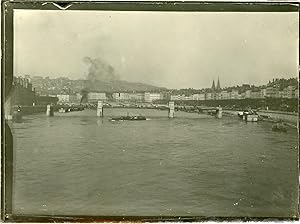 France, Lyon, Panorama sur la Saône