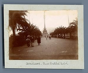 Seller image for Espagne, Barcelone, Paseo Cristobal Colon for sale by photovintagefrance