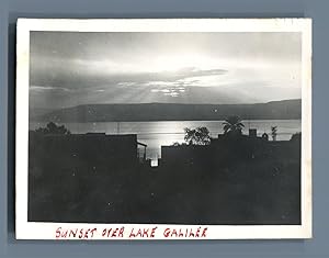 Palestine, Sunset over Lake Galilee