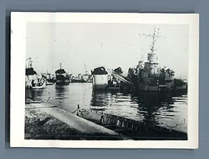 France, Sabordage de la Flotte Française à Toulon. Croiseur "Adroit"