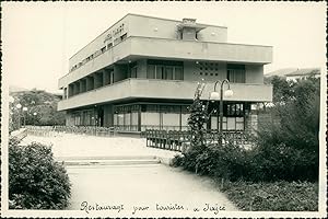 Yougoslavie, Restaurant pour touristes à Jajce (Bosnie Herzégovine), 1957