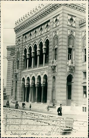 Sarajevo. Vijecnica. L'Hôtel de Ville et la Bibliothèque Nationale (Bosnie Herzégovine), 1957