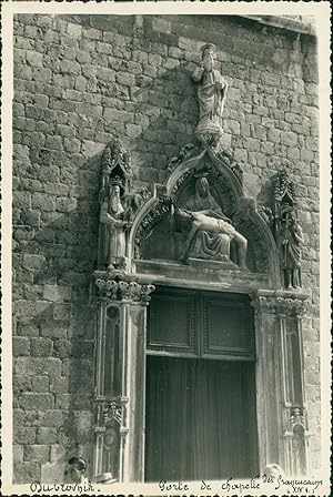 Yougoslavie, Dubrovnik. Porte de la Chapelle (Croatie), 1957