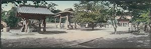 Japan, Panoramic View of a Japanese Temple