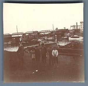North America, Group of children posing in a Harbor