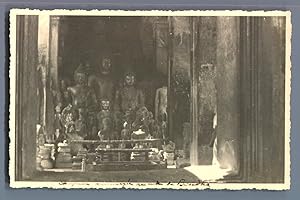 Cambodge, Angkor, Chapelle aménagée au côté de Bouddha