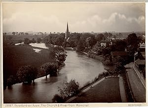 Bedford, UK, Stratford on Avon, The Church & River from Memorial