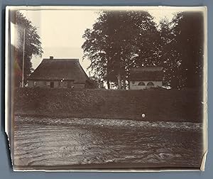 Danemark, Vieilles maisons le long d'un rivage