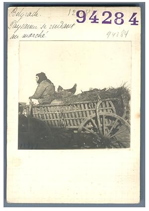 Serbia, Belgrade, Country woman going to the market