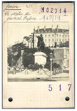 G.W., Suisse, Genève, Statue du Général Dufour