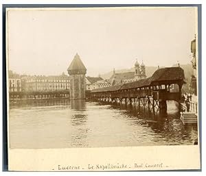 Suisse, Lucerne, Pont Couvert. Kapellbrücke