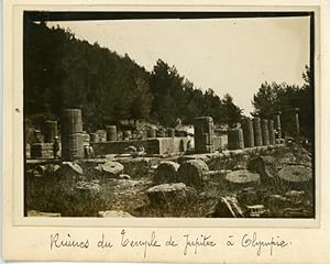 Grèce, Olympie, Ruines du Temple de Jupiter
