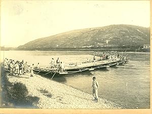 France, Construction d'un Pont sur barques par le 6e régiment du génie