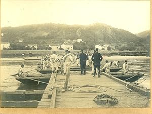 France, Construction d'un Pont sur barques par le 6e régiment du génie