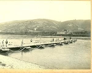 France, Construction d'un Pont sur barques par le 6e régiment du génie