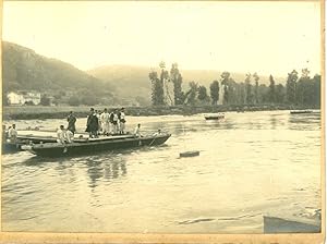 France, Construction d'un Pont sur barques par le 6e régiment du génie