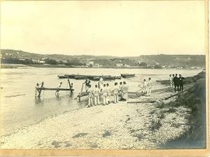 France, Construction d'un Pont sur barques par le 6e régiment du génie