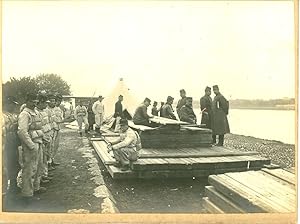 France, Construction d'un Pont sur barques par le 6e régiment du génie