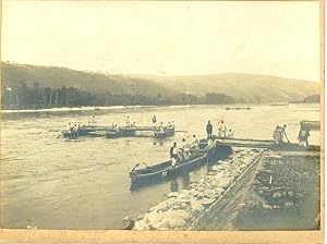 France, Construction d'un Pont sur barques par le 6e régiment du génie