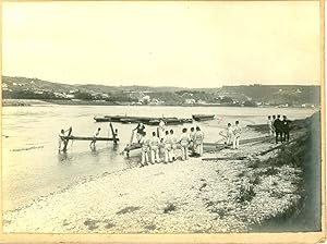 France, Construction d'un Pont sur barques par le 6e régiment du génie