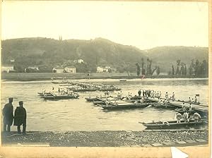 France, Construction d'un Pont sur barques par le 6e régiment du génie