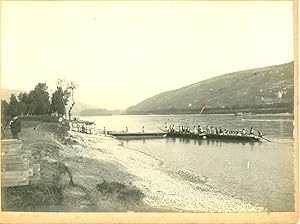 France, Construction d'un Pont sur barques par le 6e régiment du génie