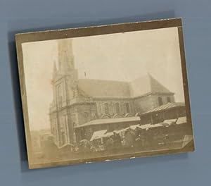 France, Brest (Finistère), Le Marché et l'Eglise St. Louis